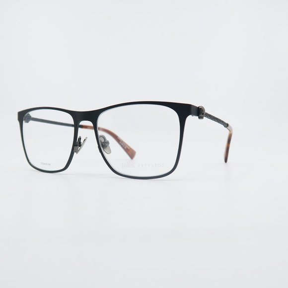 John Varvatos V182 55mm Matte Black and Light Brown New Men's Eyeglasses. - Picture 3 of 8